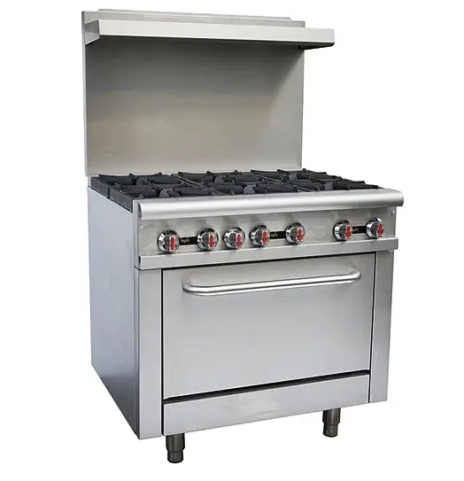 Chef Rgr36 36-Inch Commercial Range – Six Burners, No Griddle 1