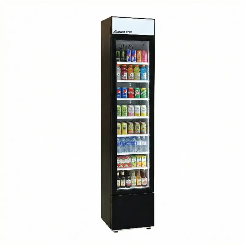 Chef Sc105B Upright Slim Beverage Display Cooler – 105L Capacity, 14" Width 1