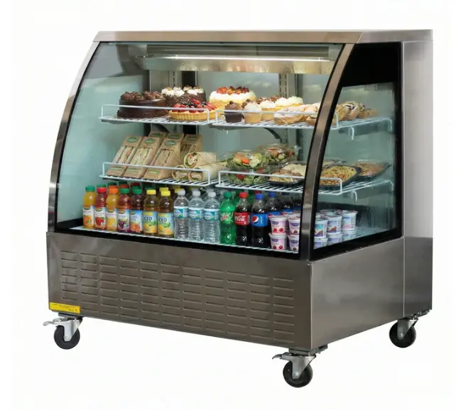 Chef Std-7132-S 72-Inch Curved Stainless Steel Display Cooler – 14.1 Cu. Ft. 1