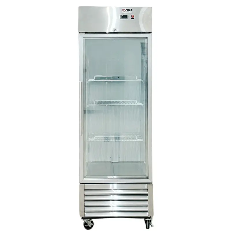 Chef Tb-02 Used 27-Inch Single-Glass-Door Reach-In Freezer 1