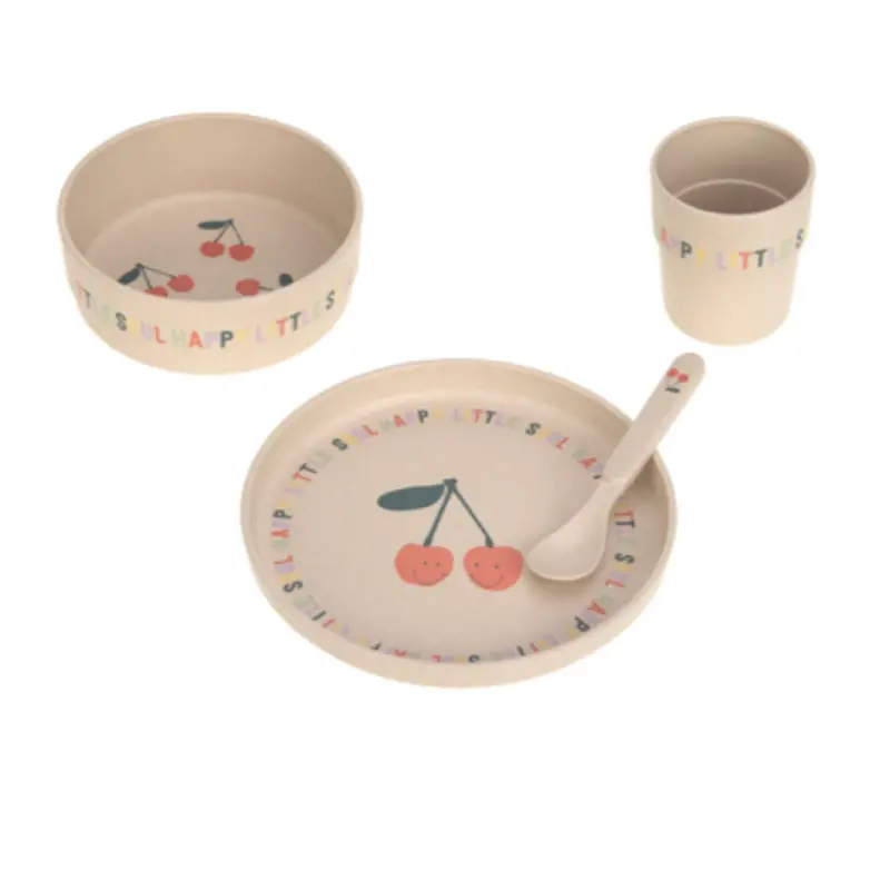 Children’S Mealtime Set With Cherry-Themed Happy Fruits 1