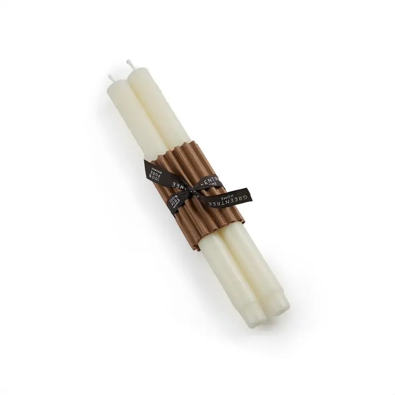 Church-Style Taper Candles – 12-Inch Pair In Cream 1
