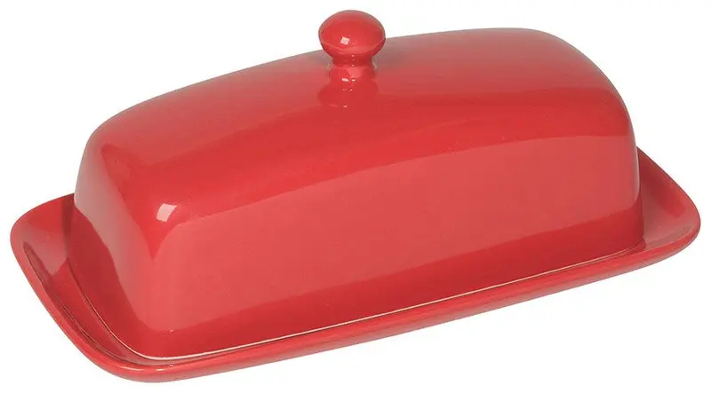 Classic Red Butter Keeper Dish By Now Designs 1