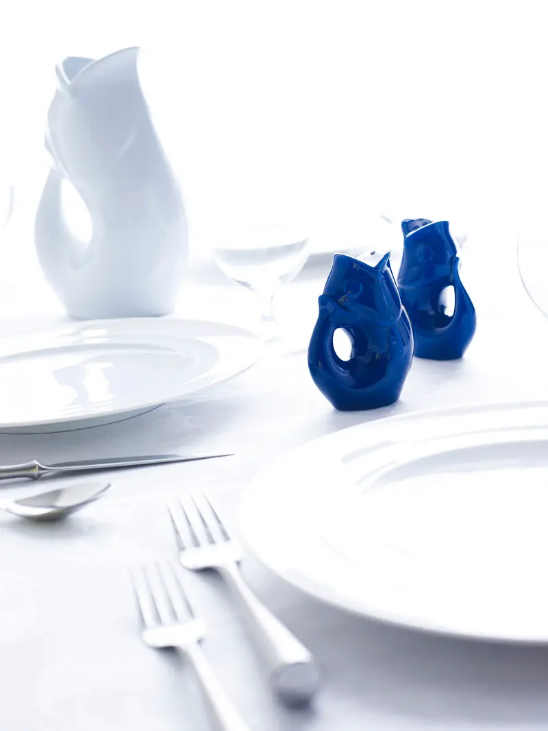Cobalt Gurgle Pot Salt And Pepper Set 1