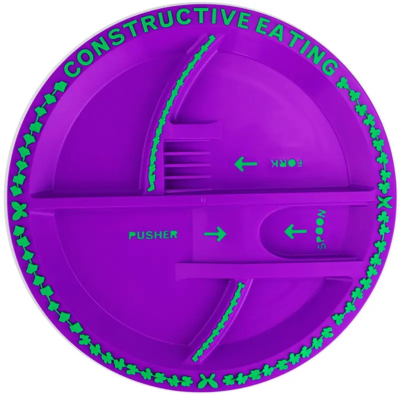 Constructive Eating Fairy Garden Themed Kids' Dinner Plate 1