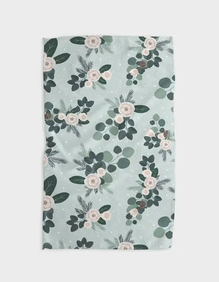 Country Winter Inspired Geometry Kitchen Tea Towel 1