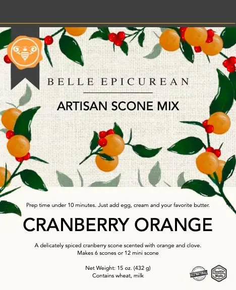 Cranberry-Orange Scone Mix By Belle Epicurean 1