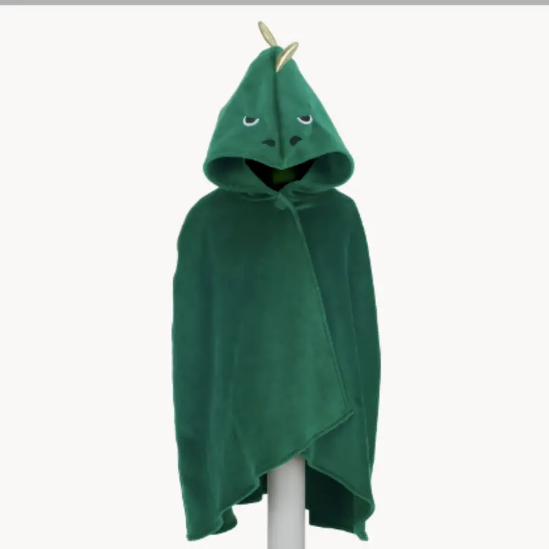 Dinosaur-Inspired Velvet Dress-Up Cape 1
