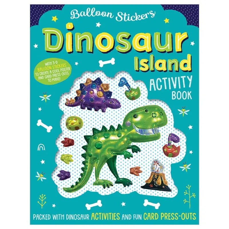 Dinosaur Island Balloon Stickers And Companion Activity Guide 1