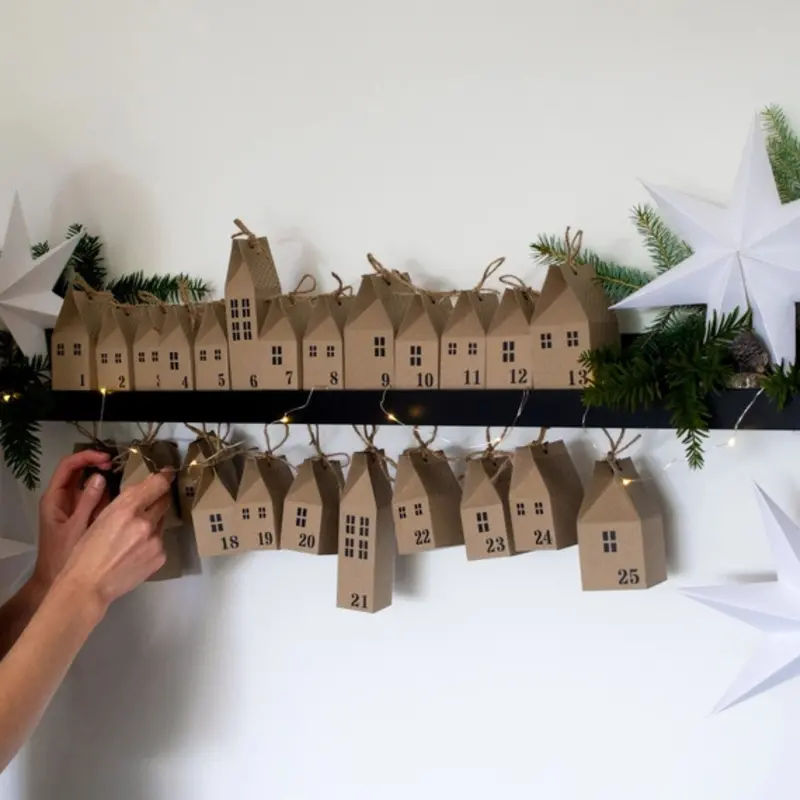 Diy Advent Calendar Kit – Buildable Miniature Houses 1