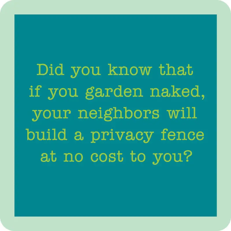 Dom ‘Garden Naked’ Coaster – Playful Botanical-Inspired Drink Mat 1
