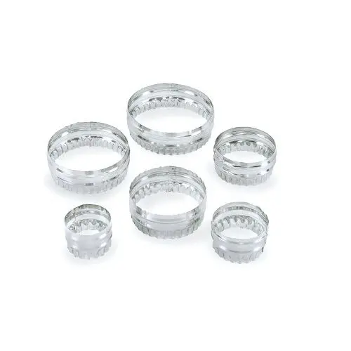 Dual-Function Round Cookie Cutters (6-Piece, Double-Sided) 1