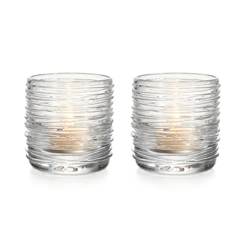 Echo Lake Tealight Holders – Set Of Two, Artisan Gift Box 1