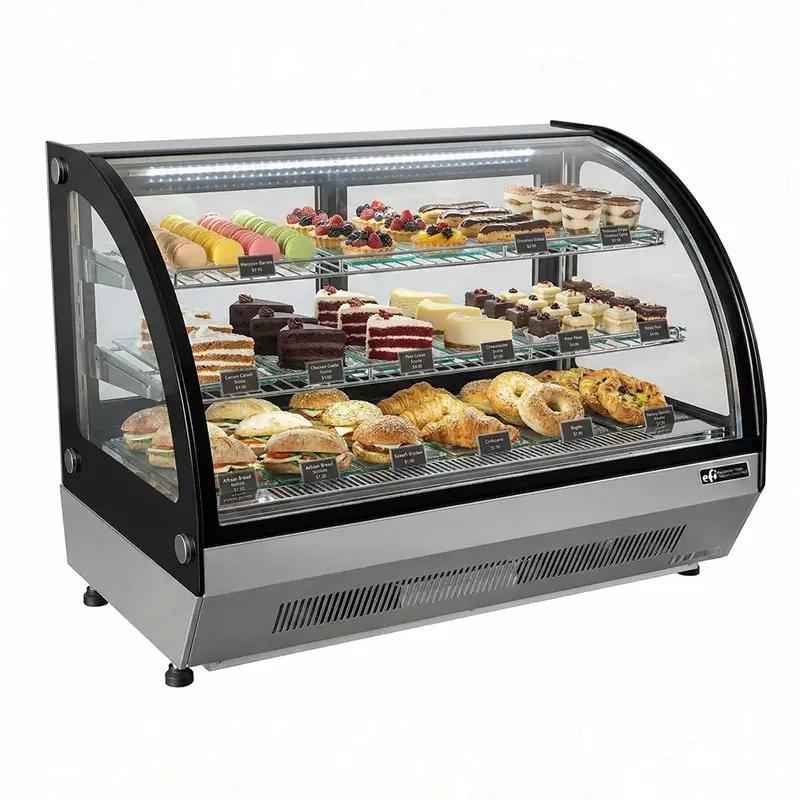 Efi 35-Inch Curved-Glass Countertop Display Refrigerator (5.7 Cu Ft) - Cgcm-Ct-3427 1