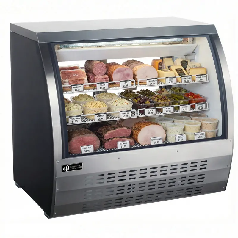 Efi 36-Inch Curved-Glass Refrigerated Deli Case – 12 Cu. Ft. Capacity (Cdc-36) 1