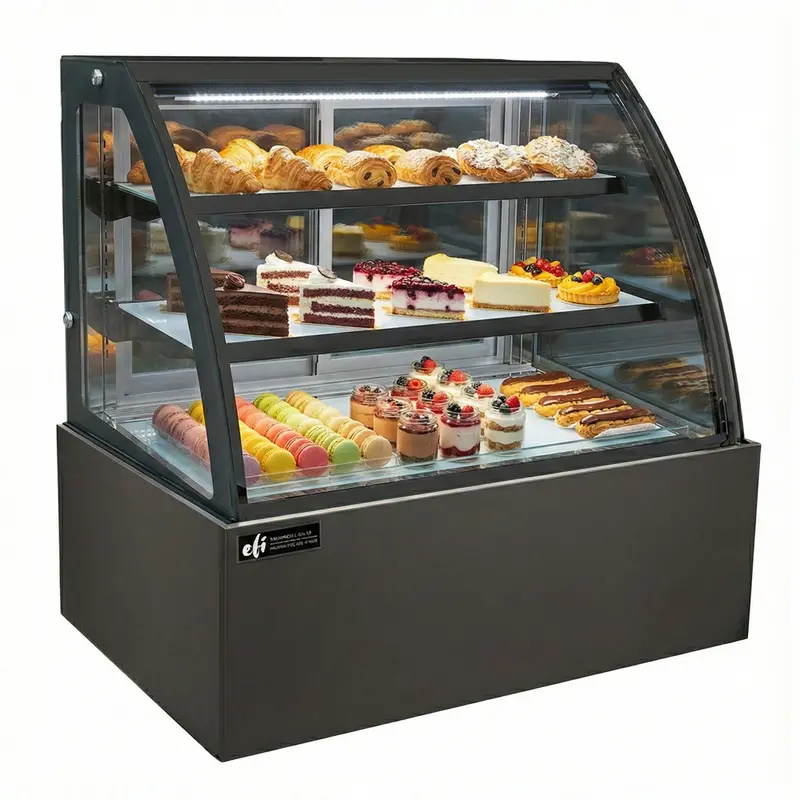 Efi 48-Inch Curved-Glass Refrigerated Display Case (13.7 Cu Ft) - Cgcm-4747 1