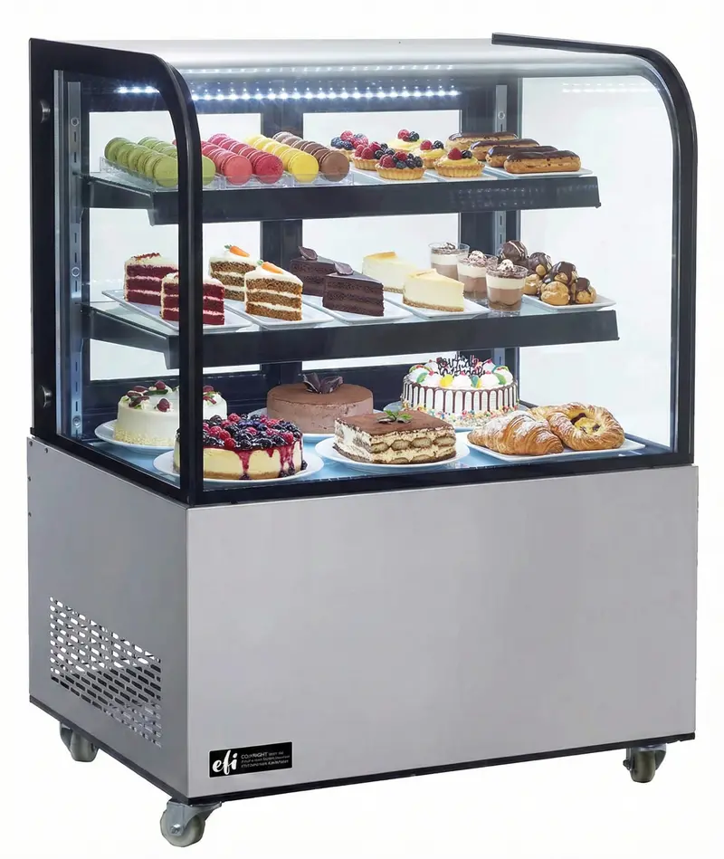 Efi 60-Inch Curved-Glass Floor-Standing Bakery Display Case - Cgcm-6048 1