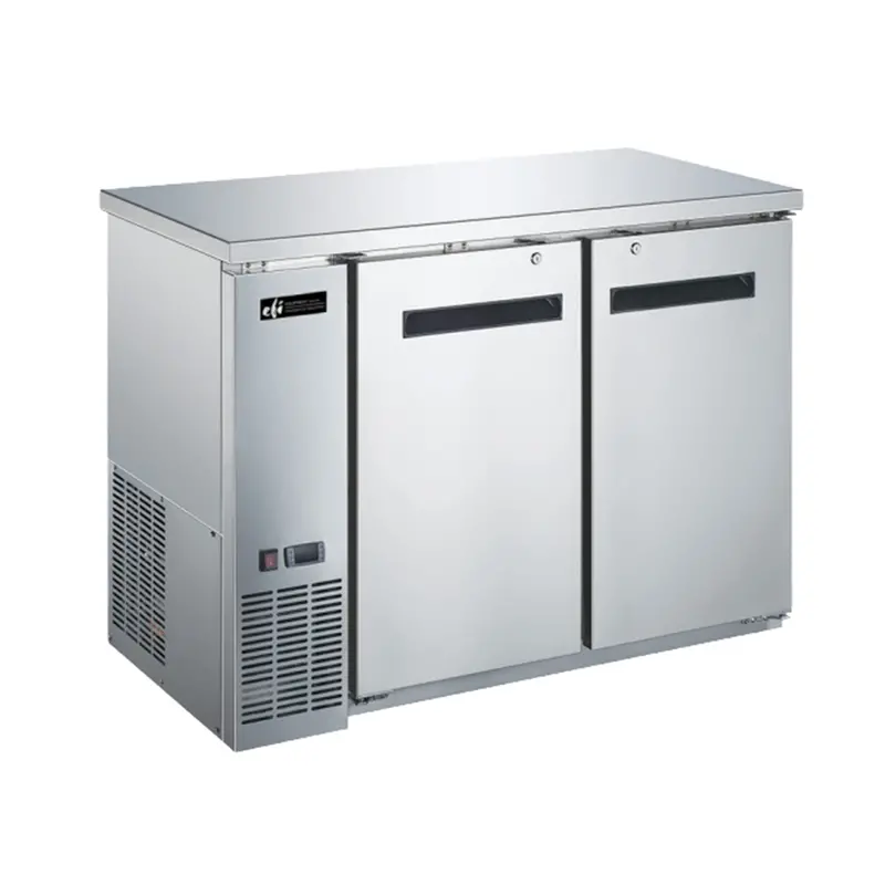 Efi 60-Inch Dual-Door Stainless Steel Solid-Back Bar Refrigerator - Cbbsdr2-60Cc 1