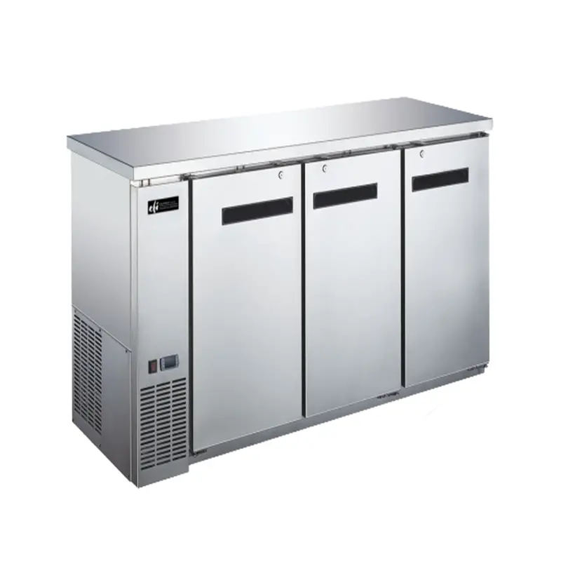 Efi 72-Inch Triple-Door Stainless Steel Solid-Back Bar Refrigerator - Cbbsdr3-72Cc 1
