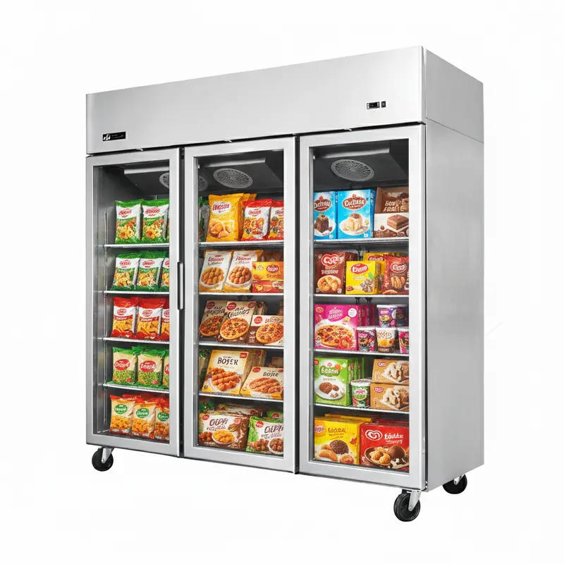 Efi 78-Inch 3-Door Glass-Door Reach-In Freezer – 67 Cu. Ft. (F3-78Gdsvc) 1