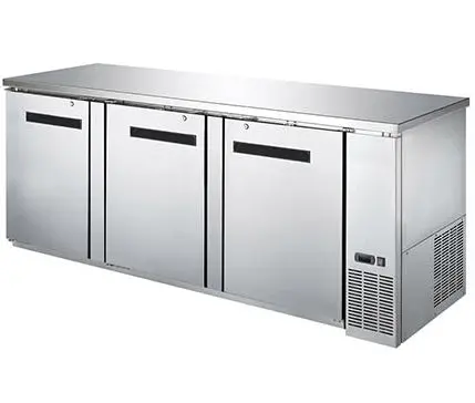 Efi 90-Inch Triple-Door Stainless Steel Solid-Back Bar Refrigerator - Cbbsdr3-90Cc 1