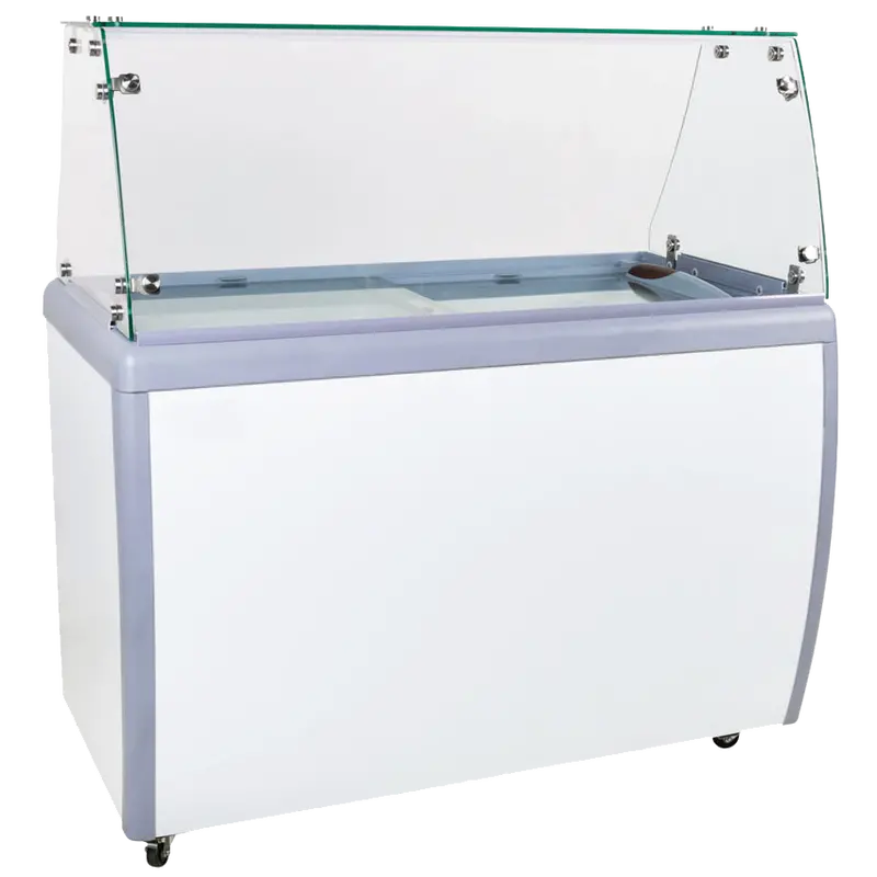 Efi Ficd-50 50-Inch Ice Cream Display & Dipping Cabinet With Protective Shield 1