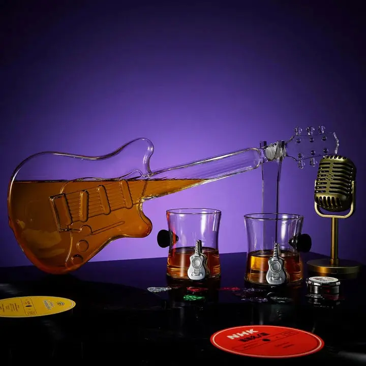 Electric Guitar-Shaped Whiskey & Wine Decanter – The Wine Savant 1