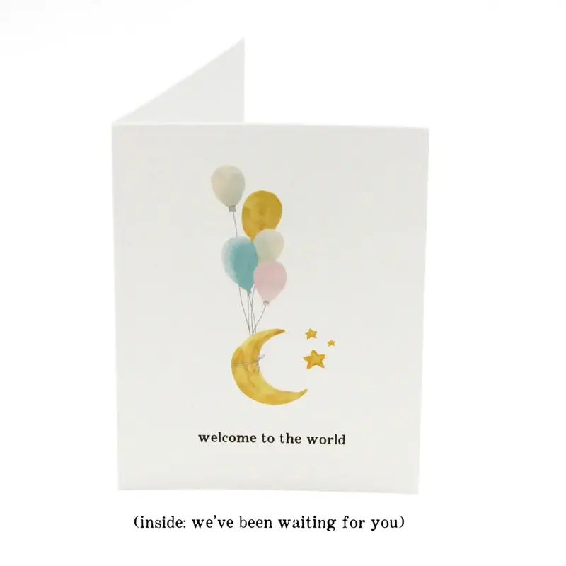 Elegant 'Welcome To The World' Baby Card – Minimalist & Meaningful 1