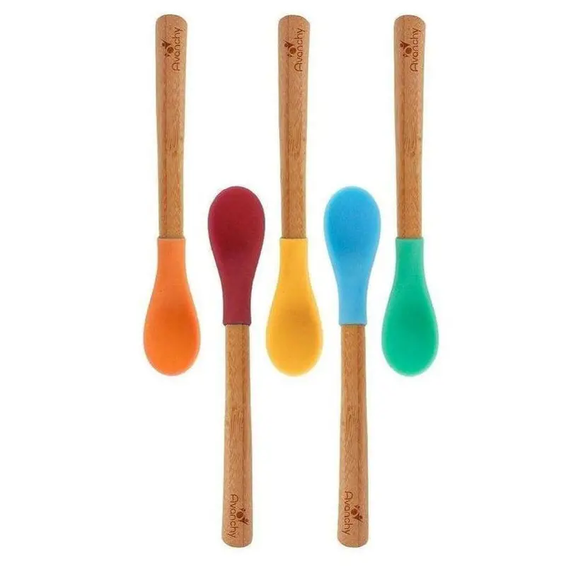 Ergonomic Bamboo Baby Spoon 1