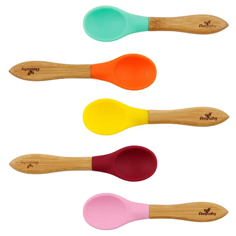Ergonomic Bamboo Baby Spoon – Soft-Tip Design 1