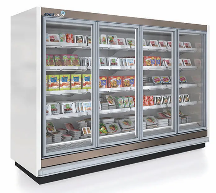 Eurocold 123-Inch Four-Door Glass Freezer With Remote Cooling – Gdf-Meric-4 1