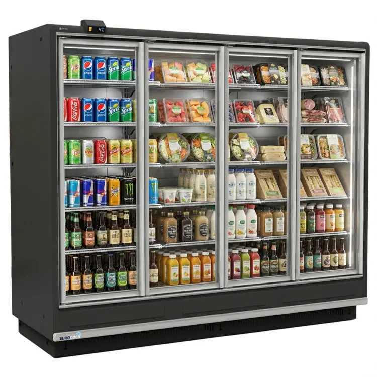 Eurocold 123-Inch Four-Glass-Door Remote Cooler – Gdcdr-90-4D 1