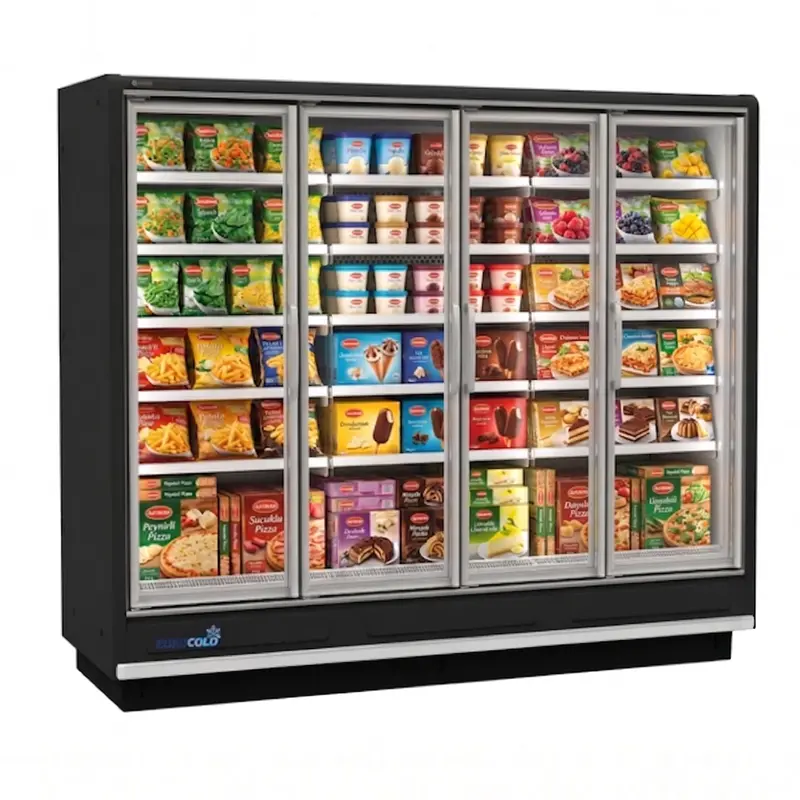 Eurocold 123-Inch Four-Glass-Door Remote Freezer – Gdfsr-90-4D 1