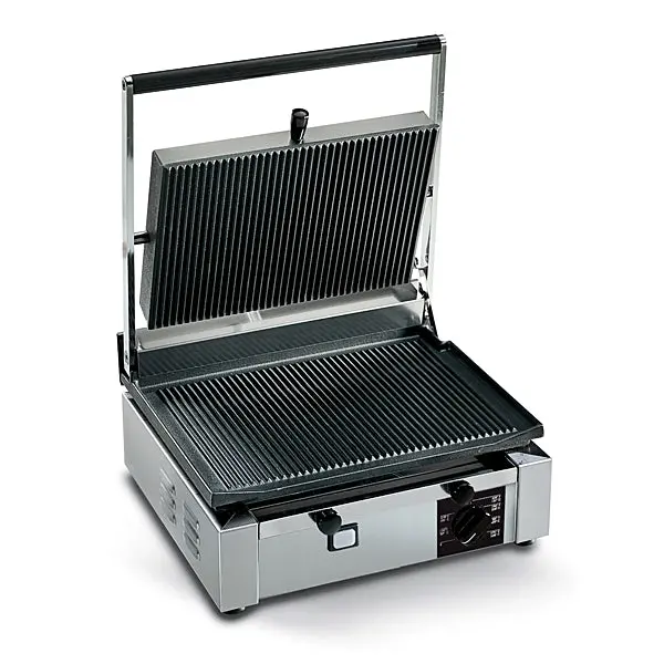 Eurodib Cort-L Commercial Electric Panini Grill With Ribbed Top & Flat Bottom Plate 1