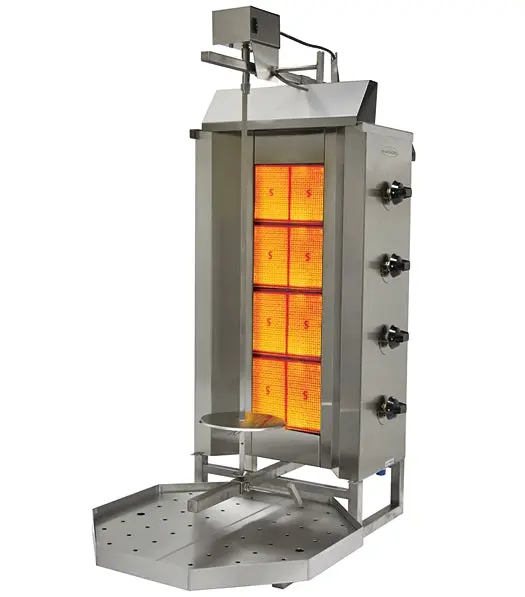 Eurodib Vertical 4-Burner Gas Shawarma Rotisserie (Vgb4) 1