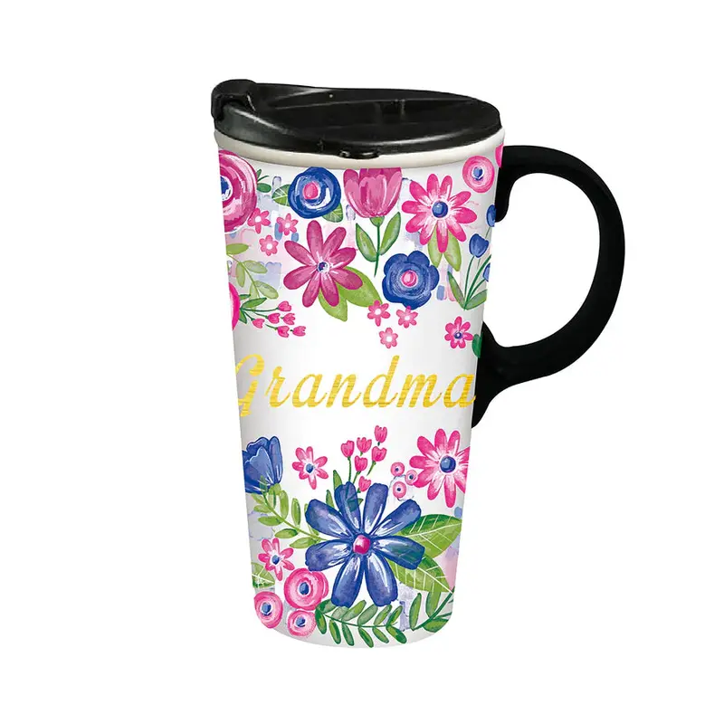 Evergreen Grandma Travel Mug – 17Oz Insulated Stainless Steel Tumbler 1
