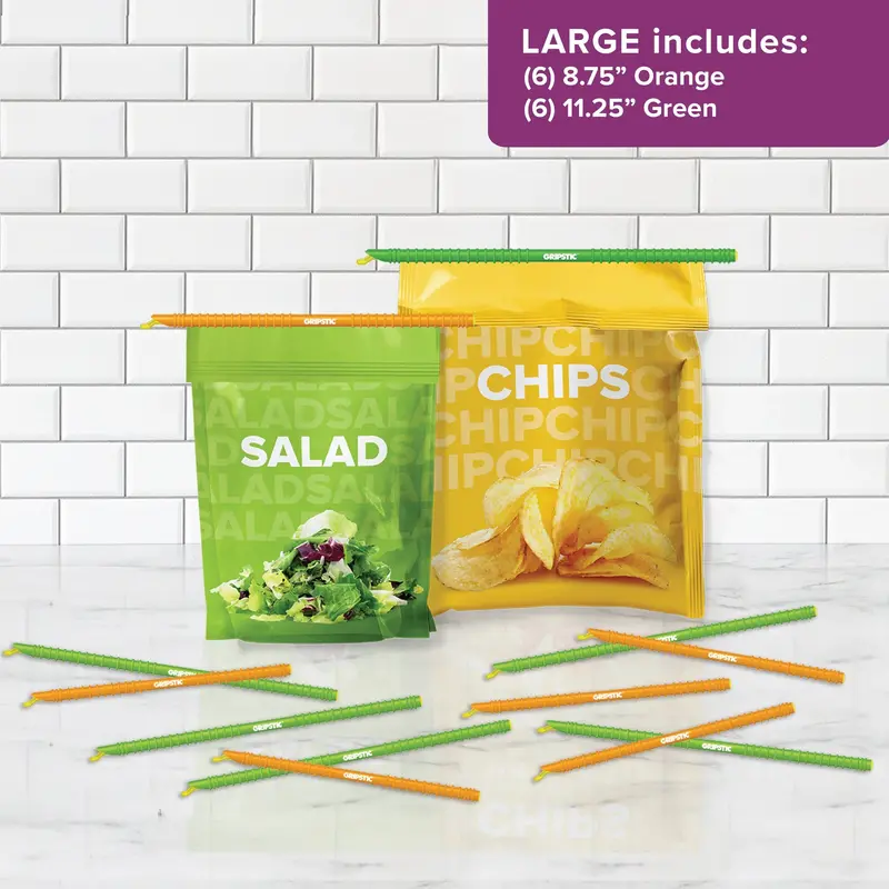F2M Gripstic Fresh Seal Bag Closure Kit – 12-Pack Large Size 1