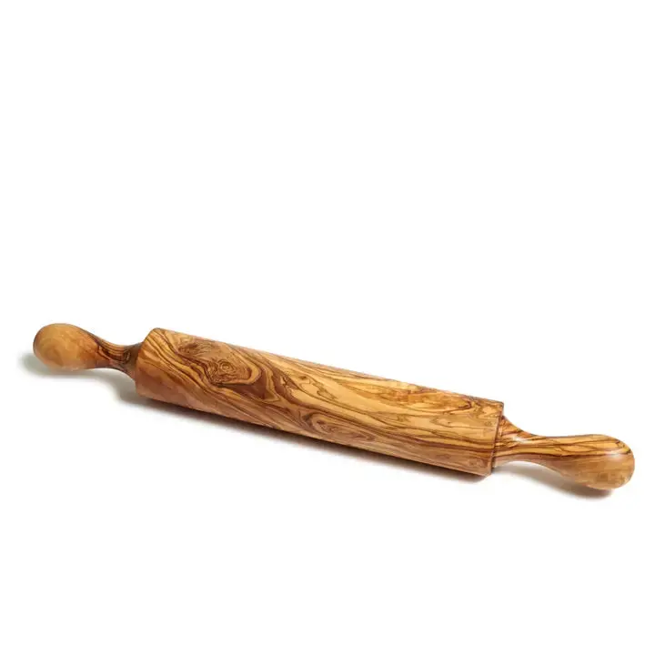Faire Full-Size Olive Wood Rolling Pin – Natural Kitchen Tool 1