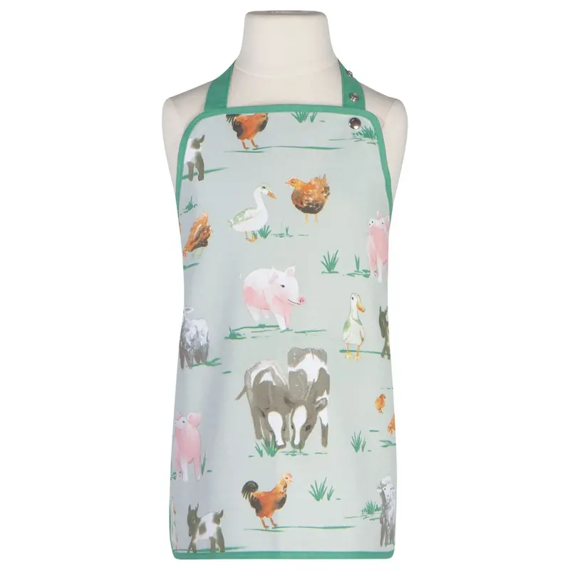 Farmhouse-Style Kids’ Cooking Apron – Now Designs 1