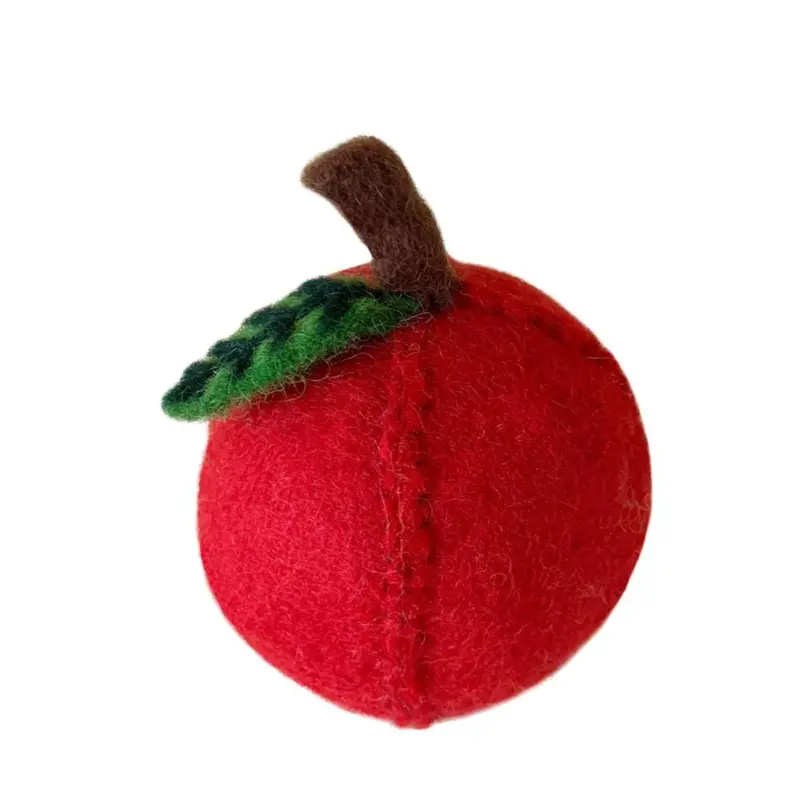 Felt Fruit Toy – Realistic Apple Replica 1