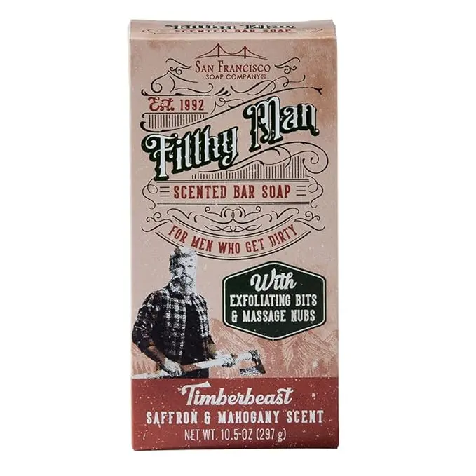 Filthy Man Bar Soap – Saffron & Mahogany Scent By San Francisco Soap Co. 1