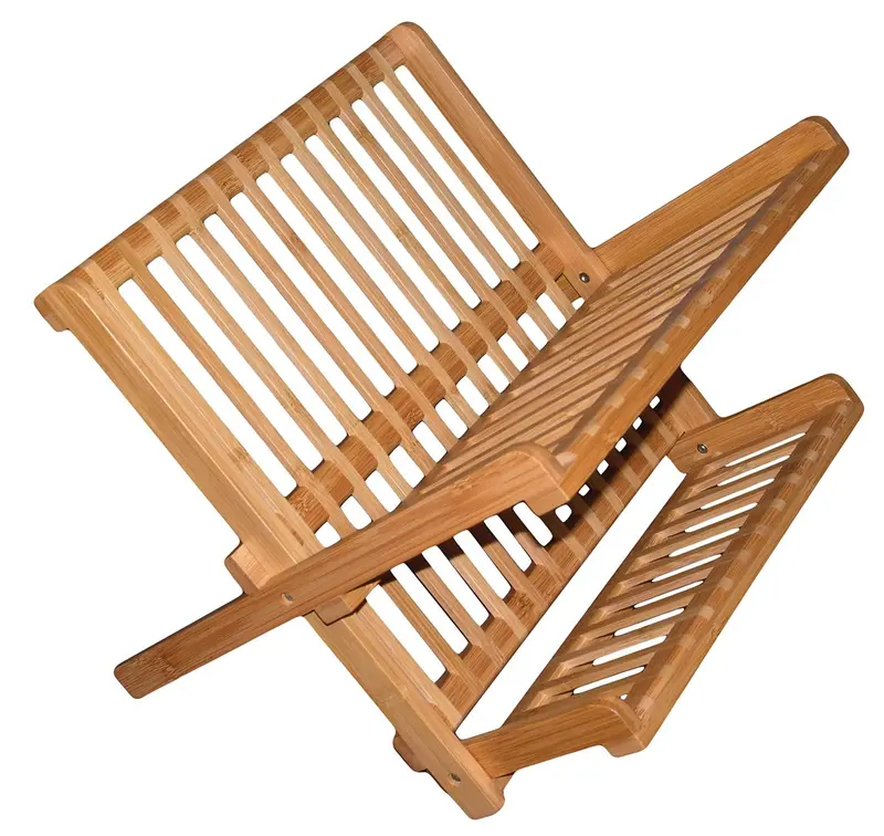 Foldable Compact Bamboo Dish Drying Rack 1