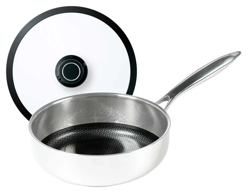 Frieling Black Cube 11-Inch Saute Pan With Tempered Glass Lid 1