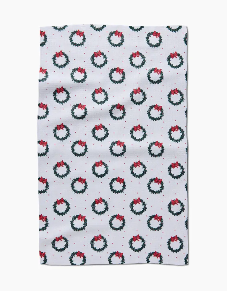 Geometric Bow Design Hand Towel For Holiday Decor 1