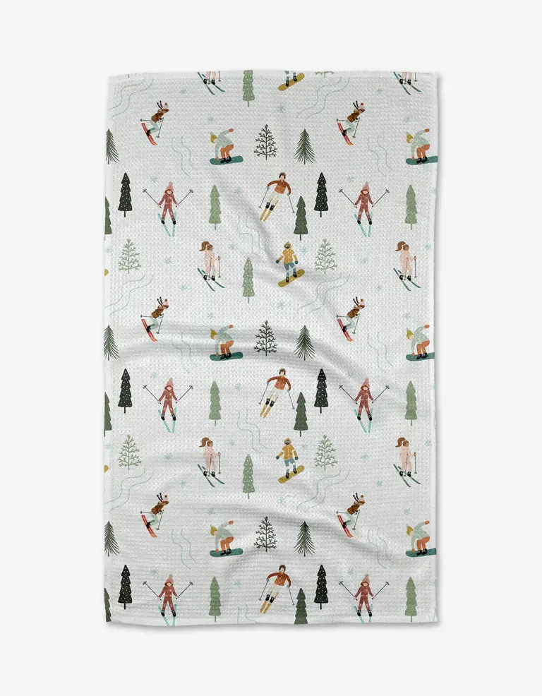 Geometry Chill Thrill Minimalist Tea Towel 1