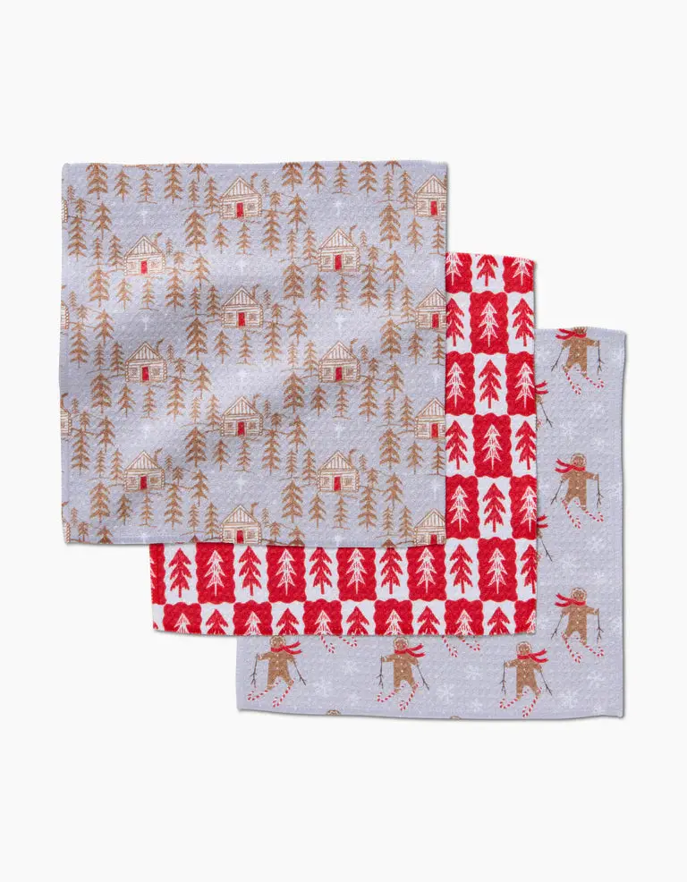 Gingerbread Homestead Dishcloth Set (3-Pack) – Geometry 1