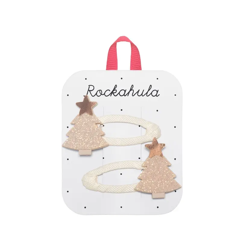Golden Holiday Tree Clips – Metallic Christmas Ornament Holders 1
