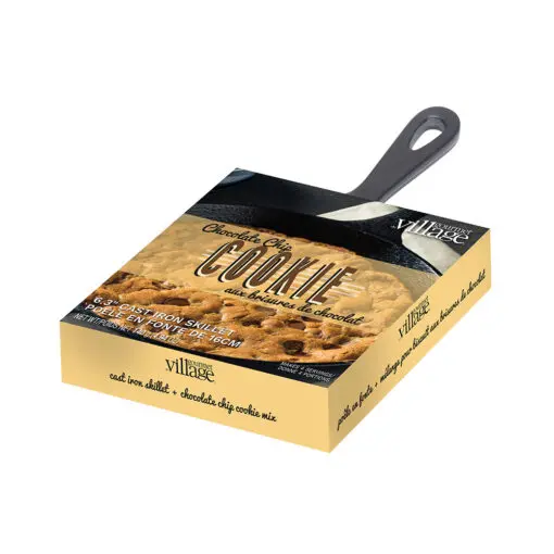 Gourmet Village Cast Iron Cookie Skillet – Baking Pan For Gooey Chocolate Chip Cookies 1