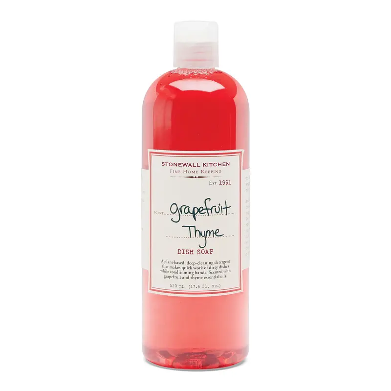 Grapefruit Thyme Dish Soap – Natural Plant-Based Cleaner By Stonewall Kitchen 1