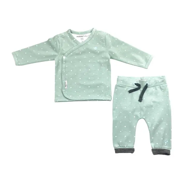 Grey Mint Long-Sleeve Play Outfit For Active Kids 1